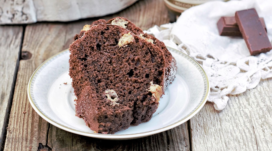 Rosca de cacao con crema de avellanas