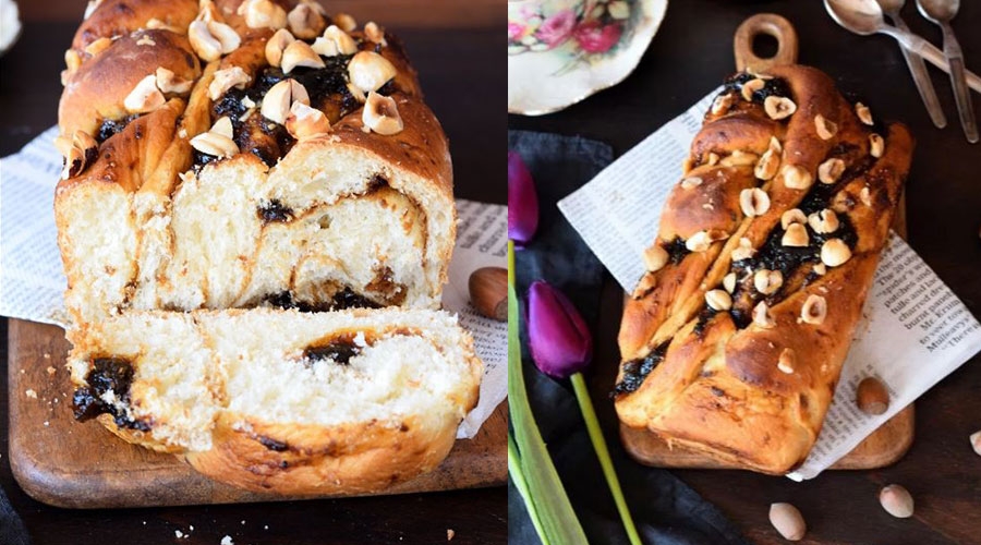 Babka con Higos Caramelados y Avellanas