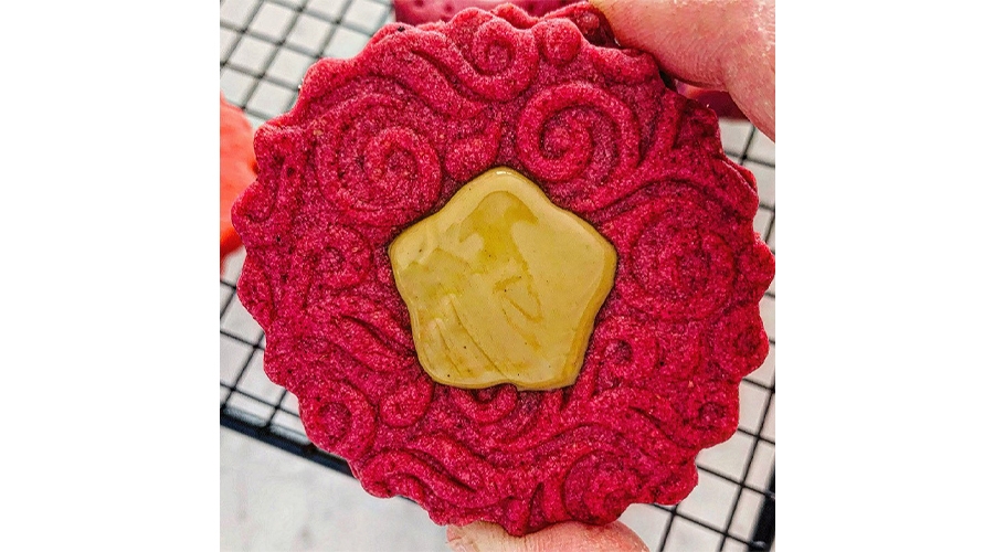 Biscotti Lamponi e Crema Pistacchio