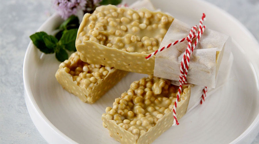 Barrette con Pistacchio Babbi e quinoa soffiata
