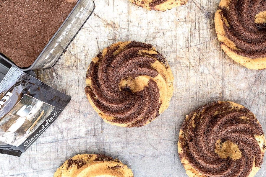 Ciambelline marmorizzate con Cioccodelizia Babbi